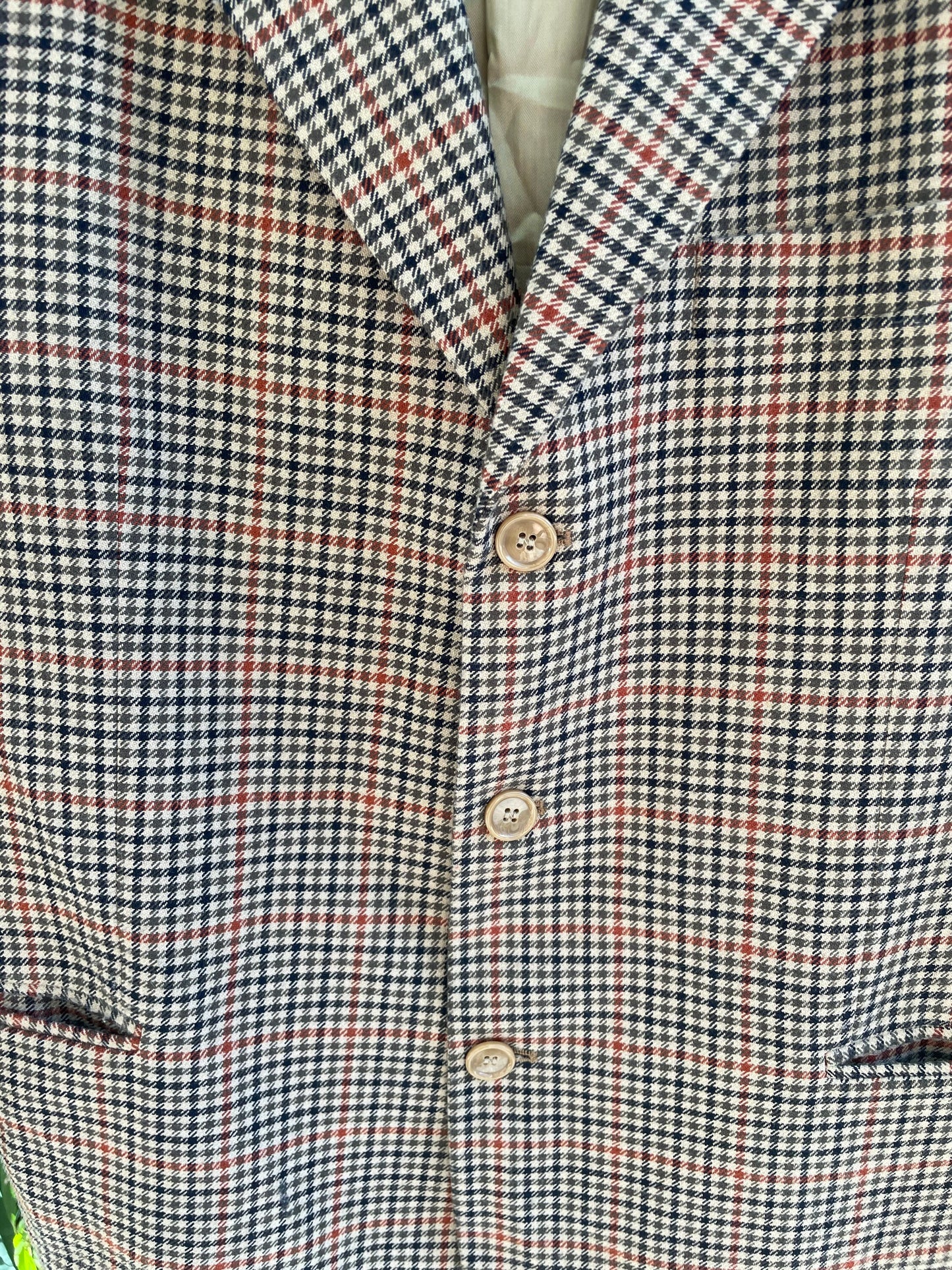 Light Academia wool plaid blazer, True vintage smart autumn coat, Tartan jacket, Plaided winter blazer, Houndstooth stylish jacket