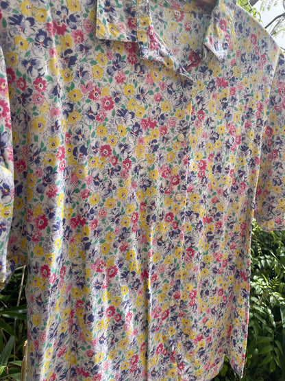 Retro Floral Cotton Blouse for Women — additional view 9