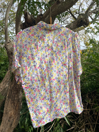 Retro Floral Cotton Blouse for Women — additional view 10