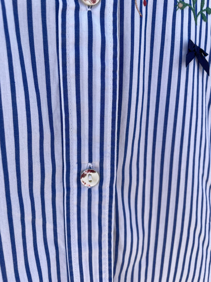 Embroidered Cotton Christmas Button-Up Shirt — additional view 9