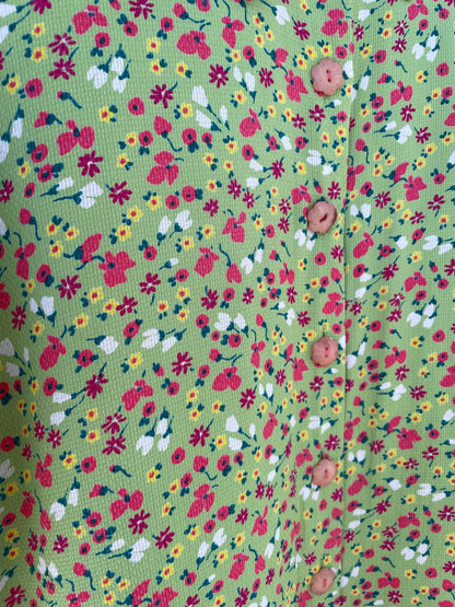 Vintage Green Floral Blouse — additional view 9