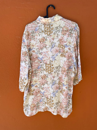 Vintage Floral 70s Short Sleeve Blouse — additional view 9