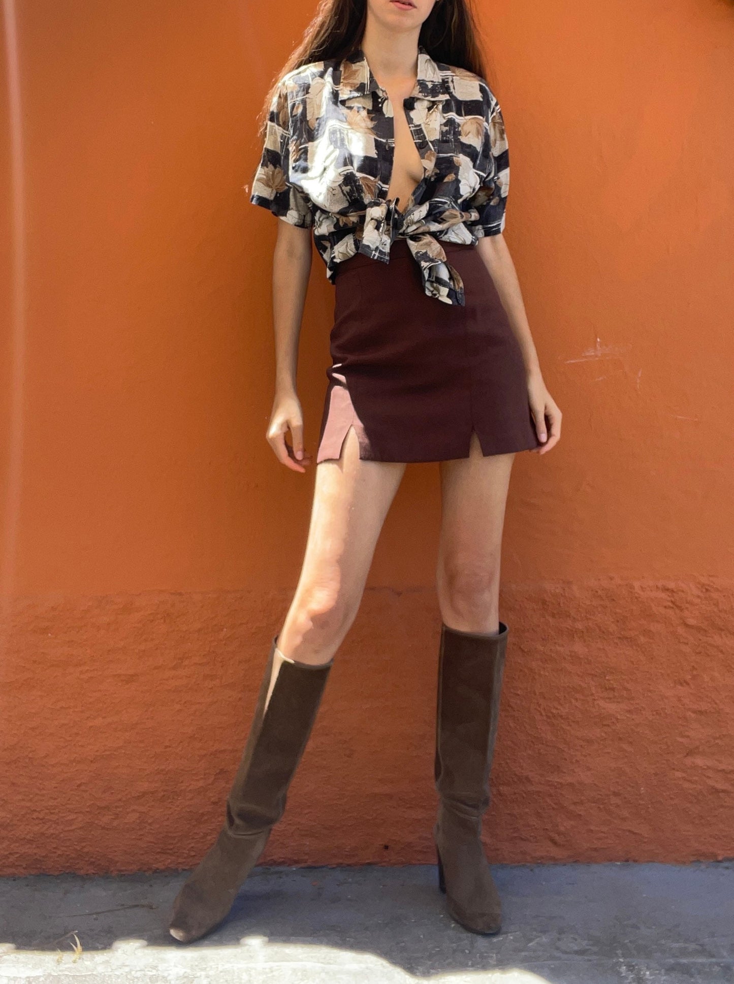 Vintage Groovy Woman Blouse Oversized 80s Retro Floral Shirt Lightweight Summer Hippie Top