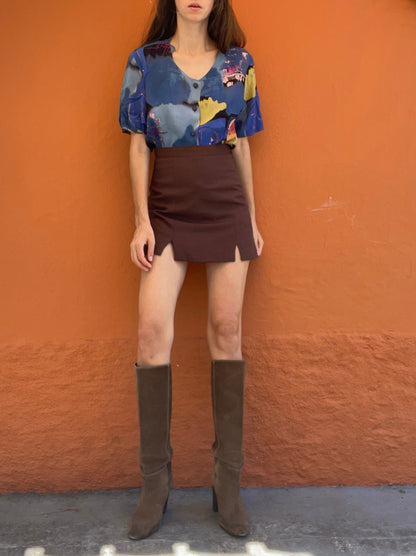 Vintage 80s Oversized Abstract Blouse — additional view 6