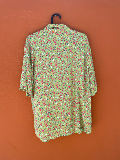 Vintage Green Floral Blouse — additional view 10