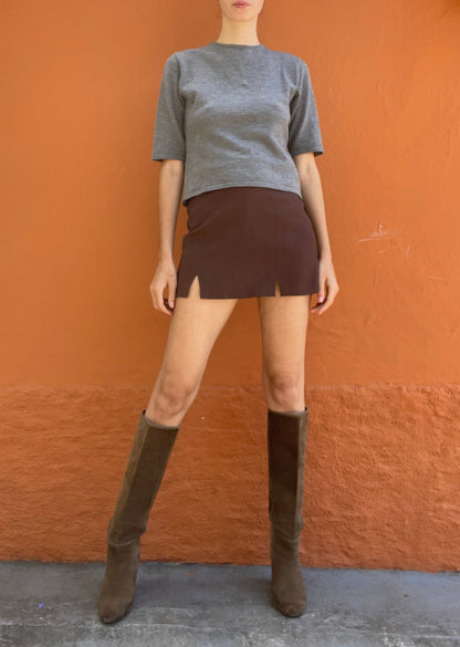 Grey Virgin Wool Max Mara Shirt — back view