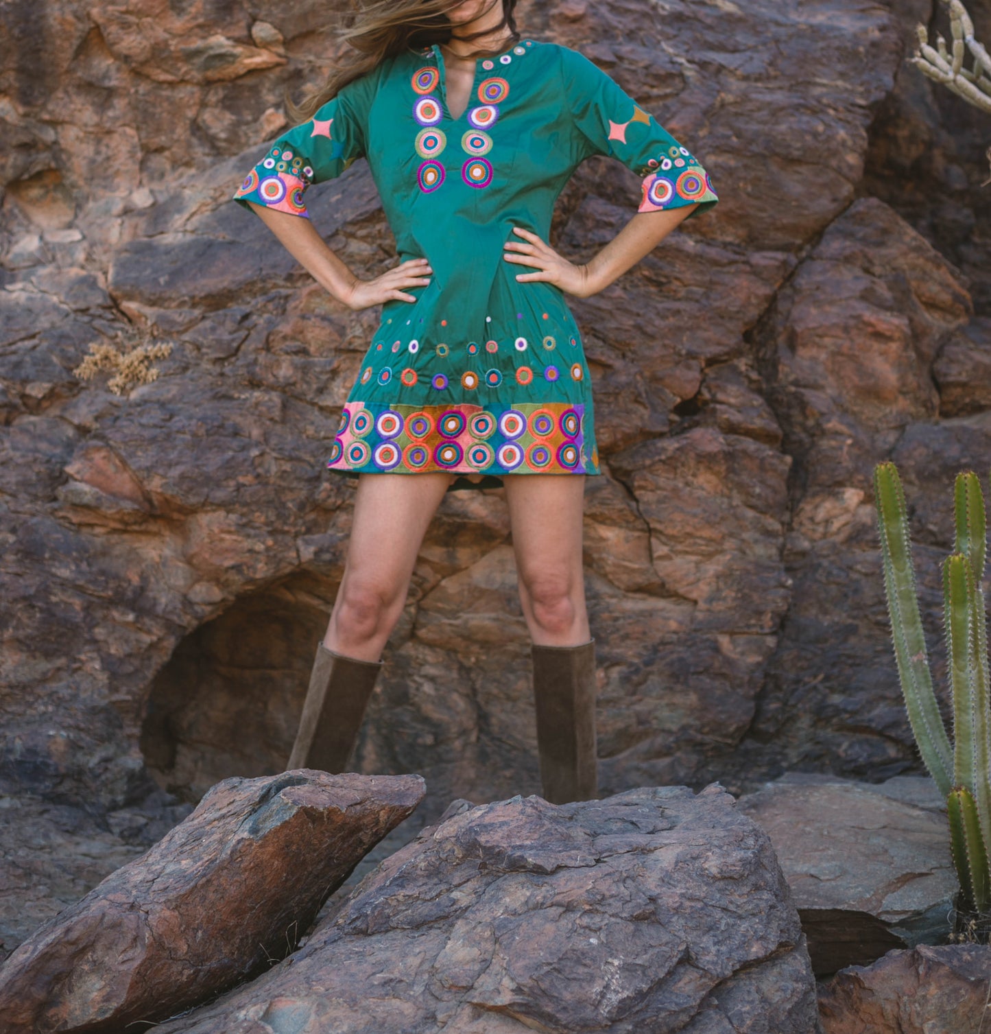 Dark green vintage Kurta, Sequin embroidered tunic, Boho festival outfit, Bohemian dress, Cute ethnographic mini dress