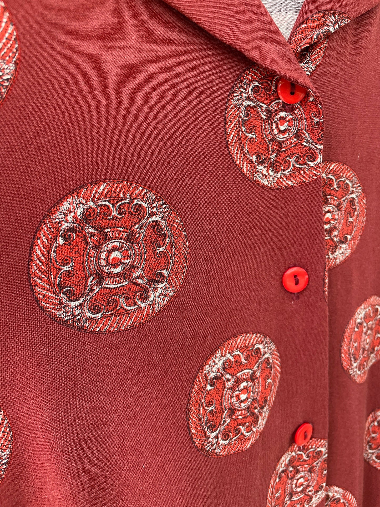 Vintage unique shirt, Retro oversized blouse, Alternative colourful top, Pink groovy 70s blouse, Retro Unisex clothing,