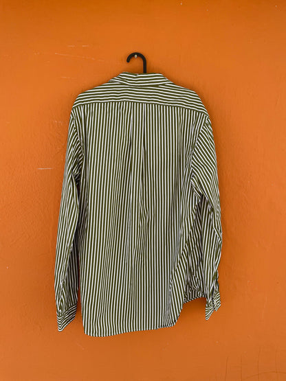 Ralph Lauren Green Striped Oxford Polo — additional view 9