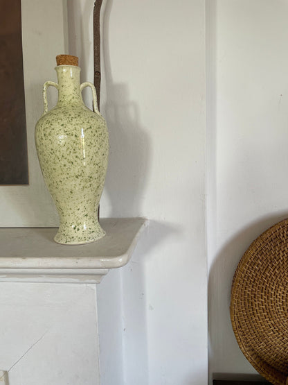 Vintage Green Speckled Oil Pitcher — additional view 10