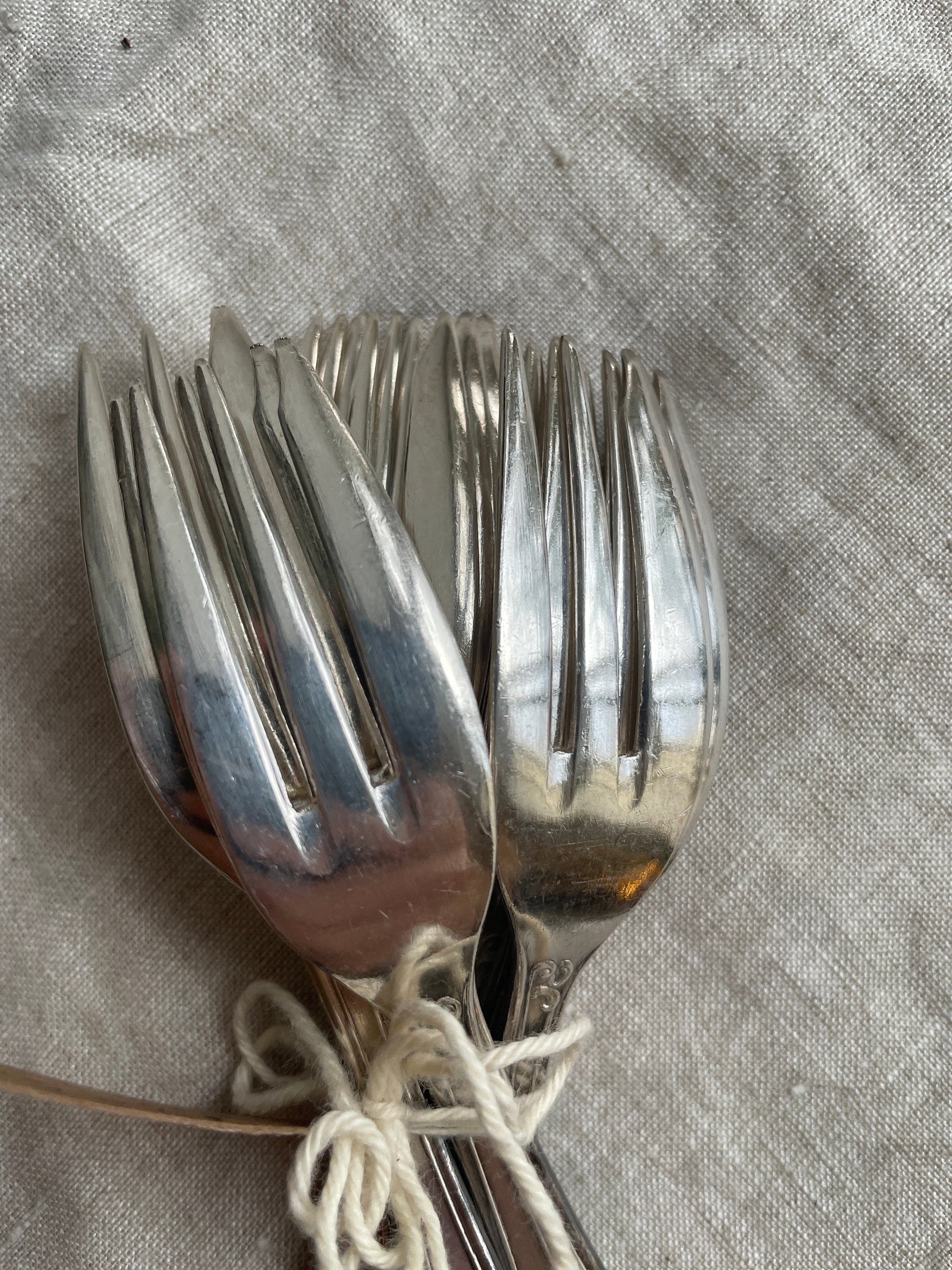 Silver Plated Dessert Fork 16cm Vintage French Floral Design Romantic Cottagecore High Tea Party Wedding Cake Serve