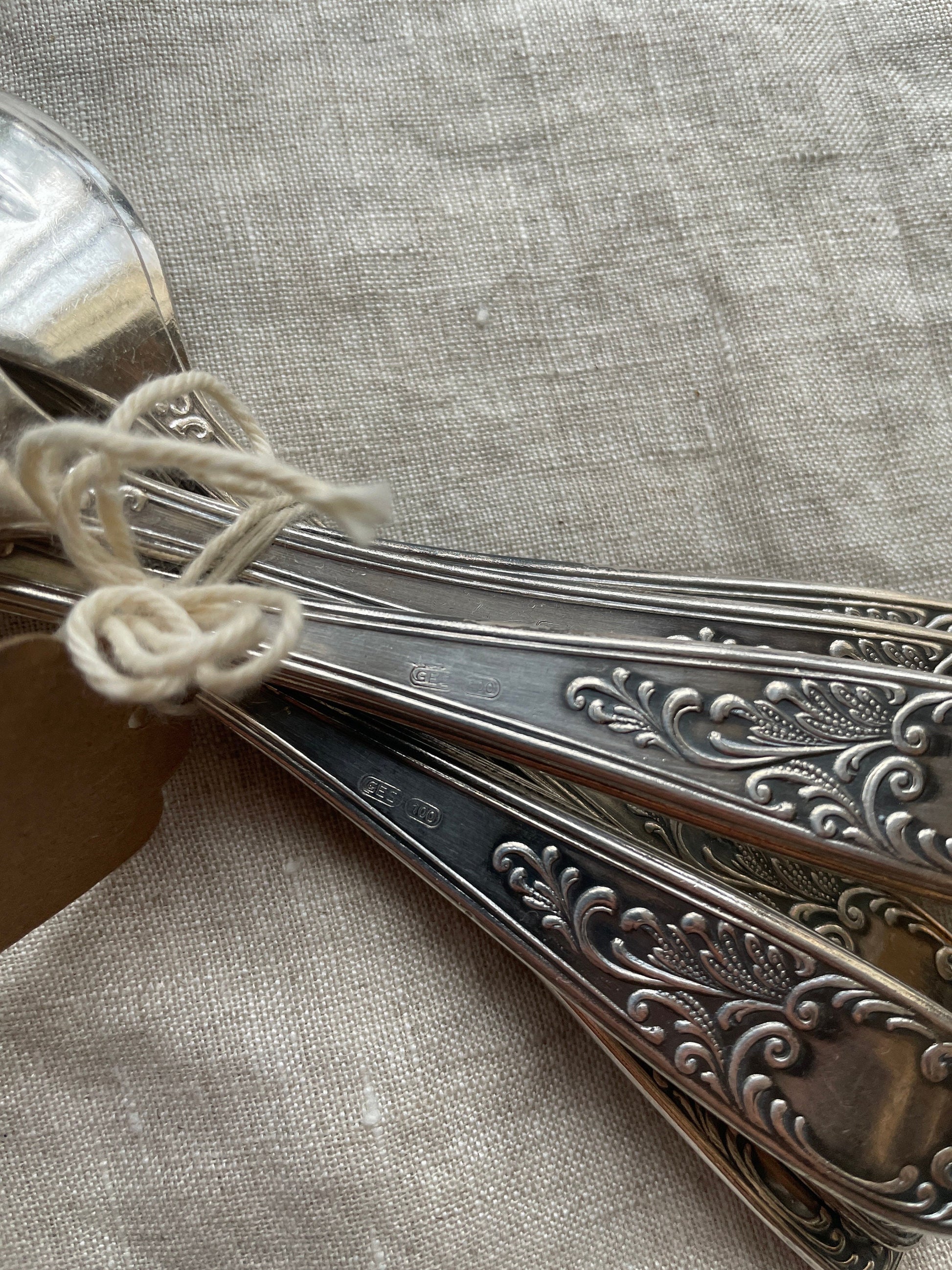 Silver Plated Dessert Fork 16cm Vintage French Floral Design Romantic Cottagecore High Tea Party Wedding Cake Serve