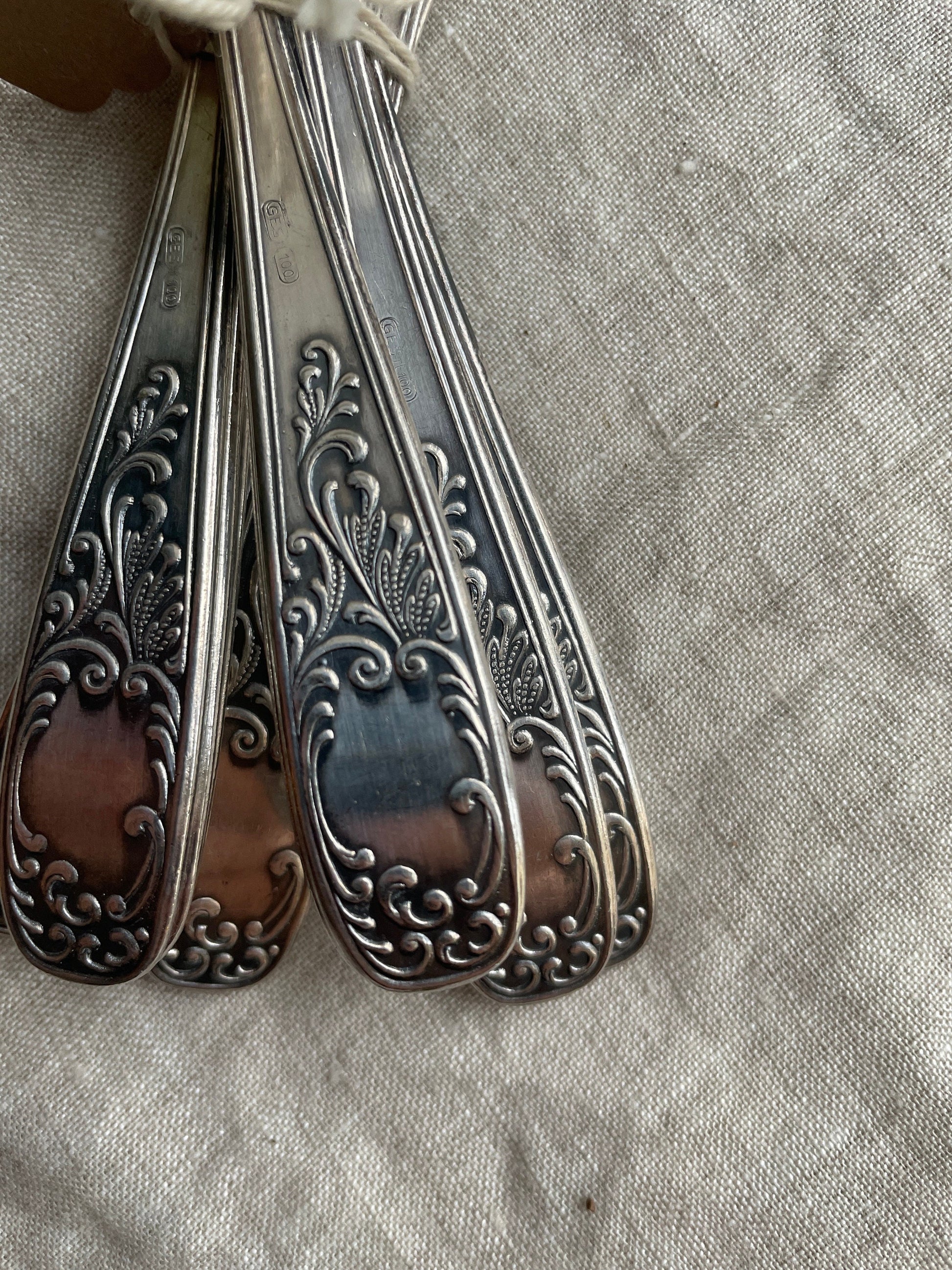 Silver Plated Dessert Fork 16cm Vintage French Floral Design Romantic Cottagecore High Tea Party Wedding Cake Serve