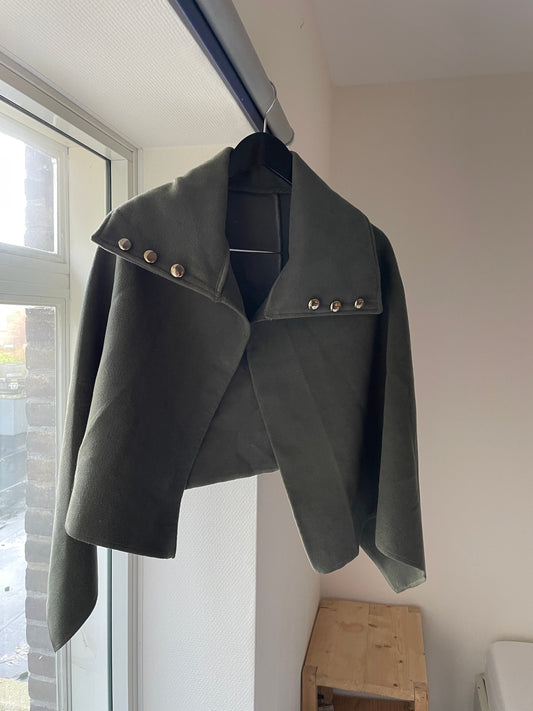 Vintage British Cotton Moss Green Poncho, Wool Donegal Cape, Claire Fraser Outlander Winter Wear, Cottagecore Scarf, One Size,Artistic Style