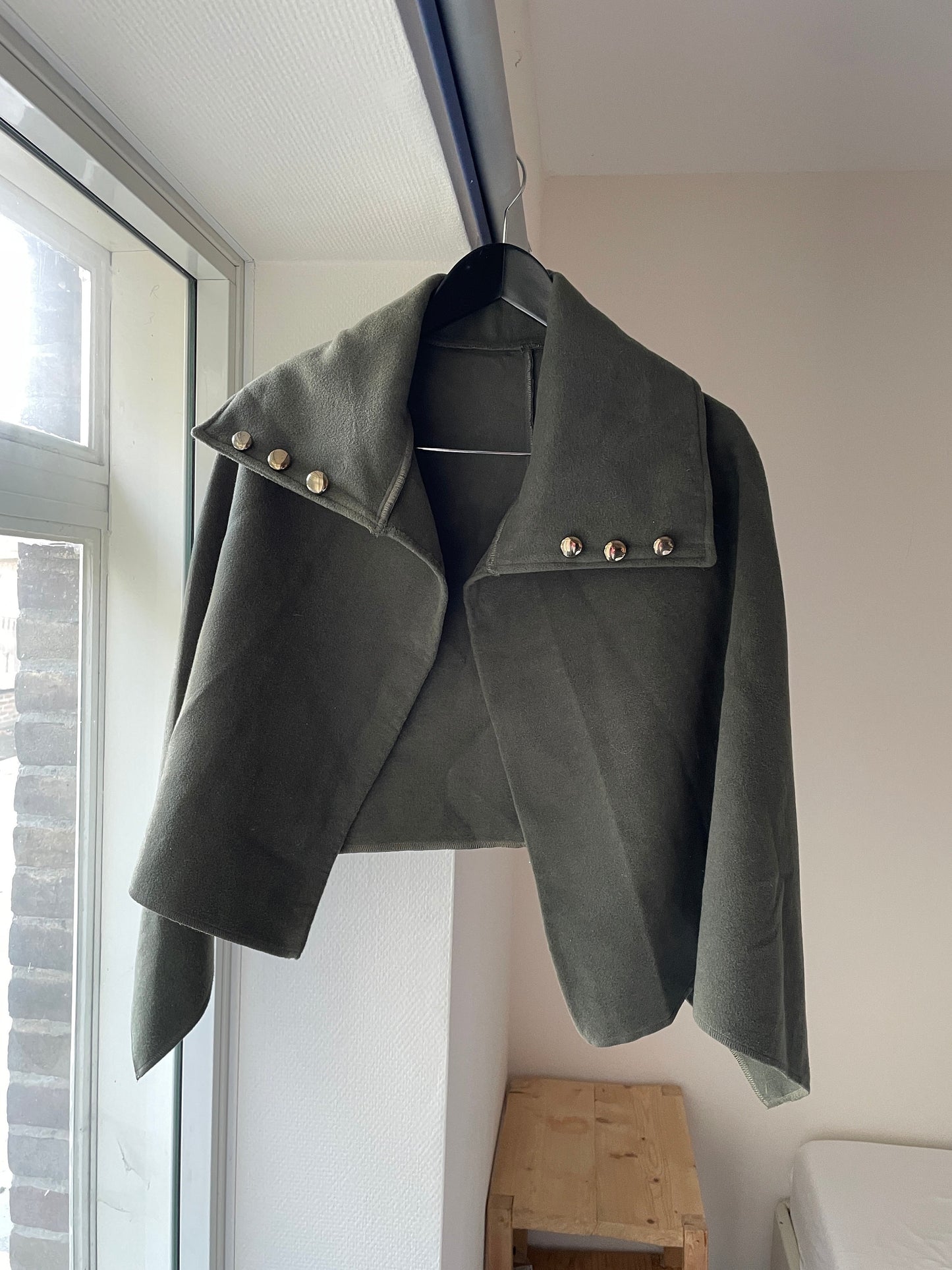 Vintage British Cotton Moss Green Poncho, Wool Donegal Cape, Claire Fraser Outlander Winter Wear, Cottagecore Scarf, One Size,Artistic Style