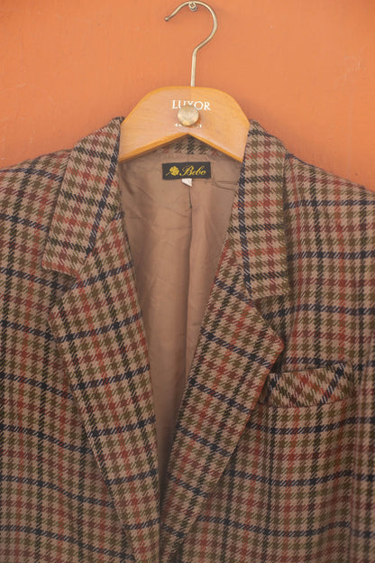 Plaid Wool Vintage Women's Blazer — additional view 9