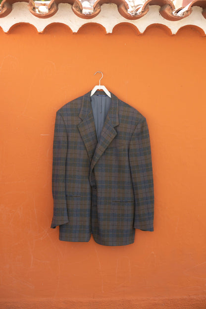 Plaid Virgin Wool Blazer Jacket — additional view 9