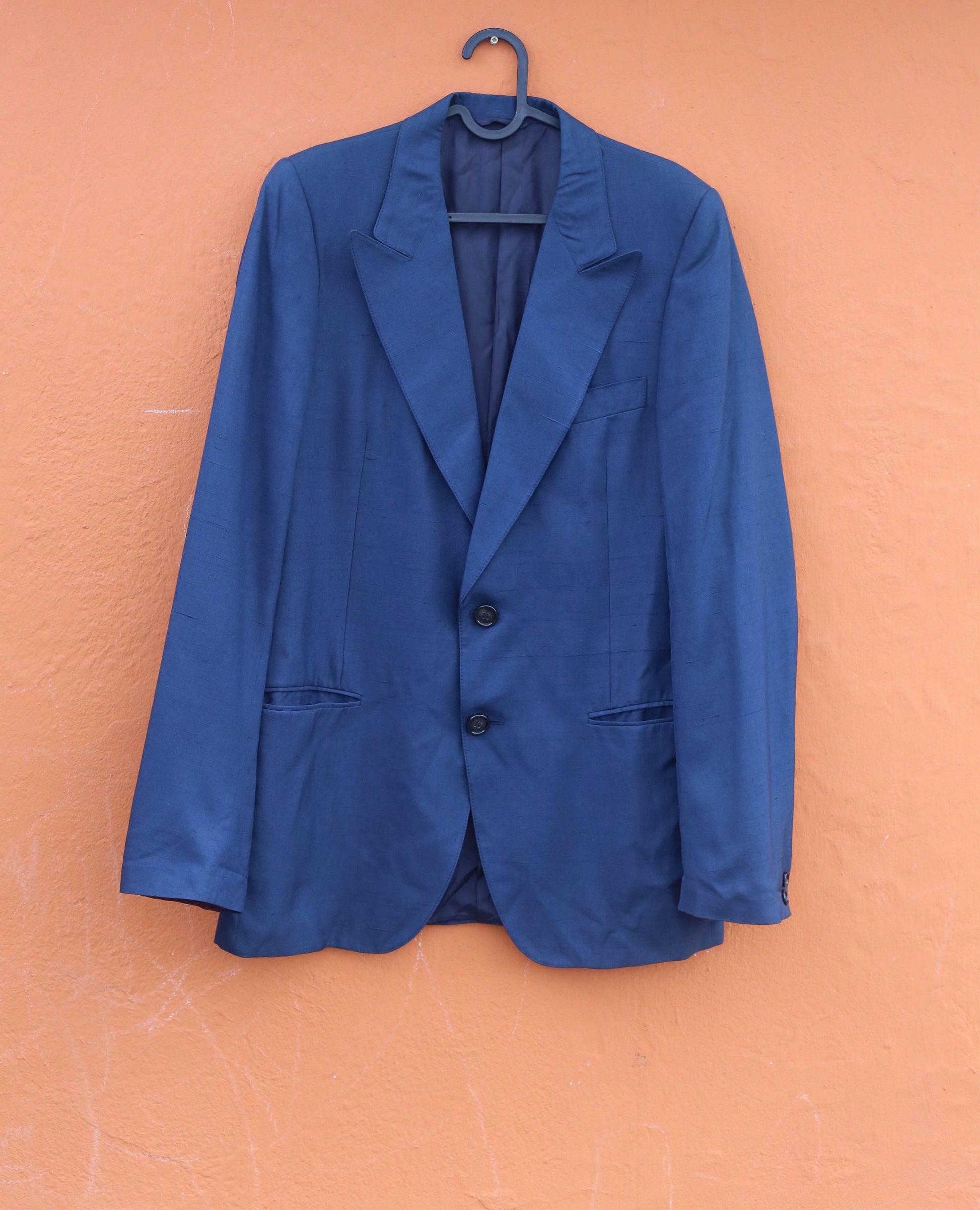 Navy blue oversized women blazer, Unisex outfit, Emily in Paris aesthetic, Runway fashion, Vintage oversized smart blazer, padded shoulder