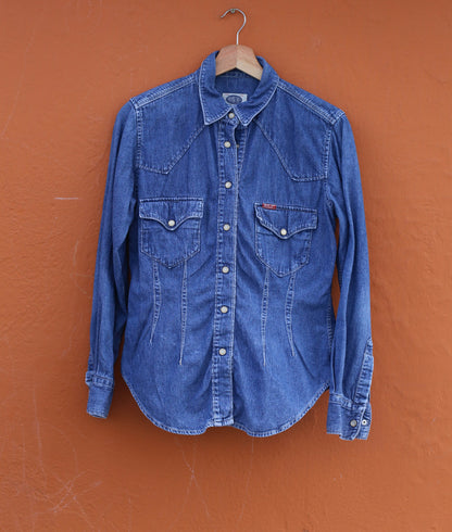 90s Classic Denim Button-Up Shirt for Women — additional view 11