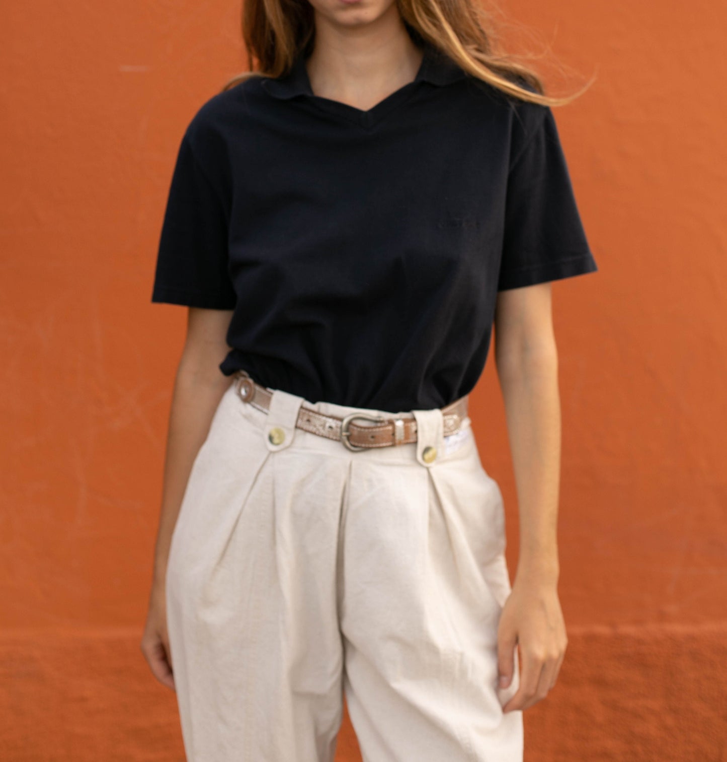 Armani Jeans Classic Black short, Casual Chic Designer Top