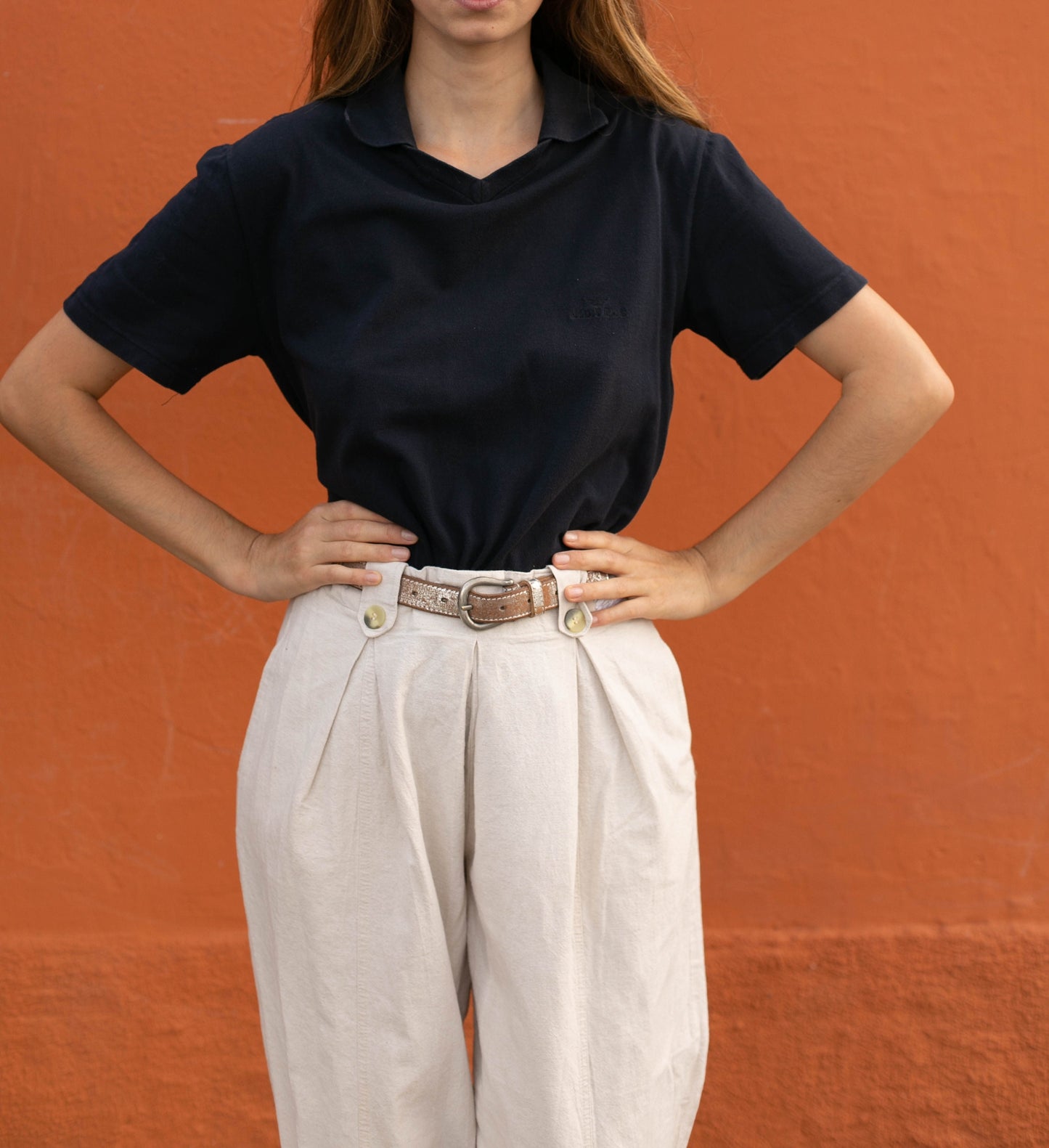 Armani Jeans Classic Black short, Casual Chic Designer Top