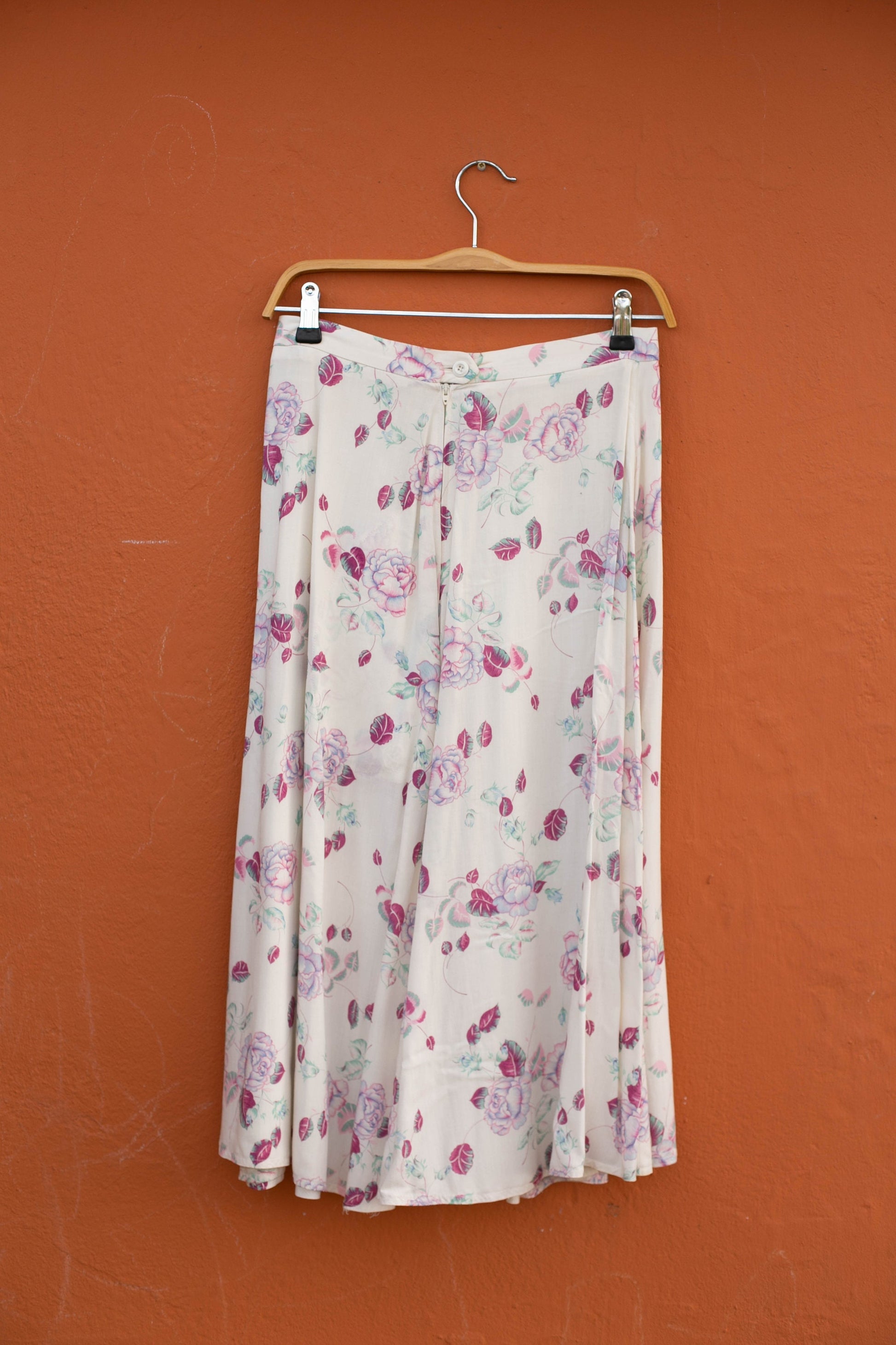 Miss Lagote Floral Maxi Skirt - Romantic Rose Print, Flowy Design, Cottage core long skirt, Elegant high waist skirt