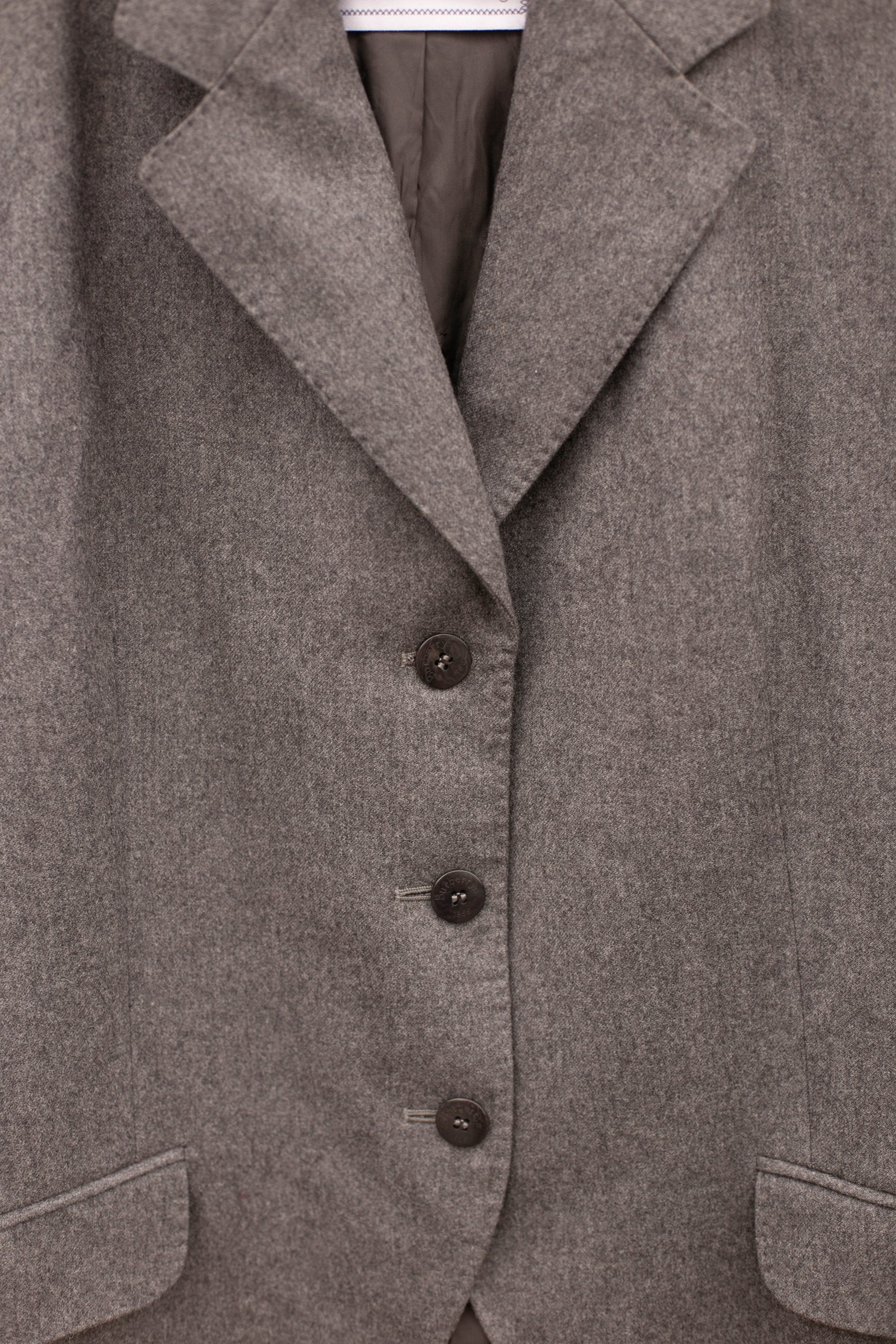 Wool 90s Burberrys' grey woman coat, Smart designer blazer jacket, Burberry London Pure Wool Blazer, US Size: 8–10