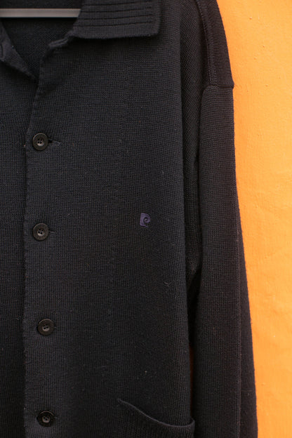 Vintage Pierre Cardin Navy Wool Cardigan — additional view 6