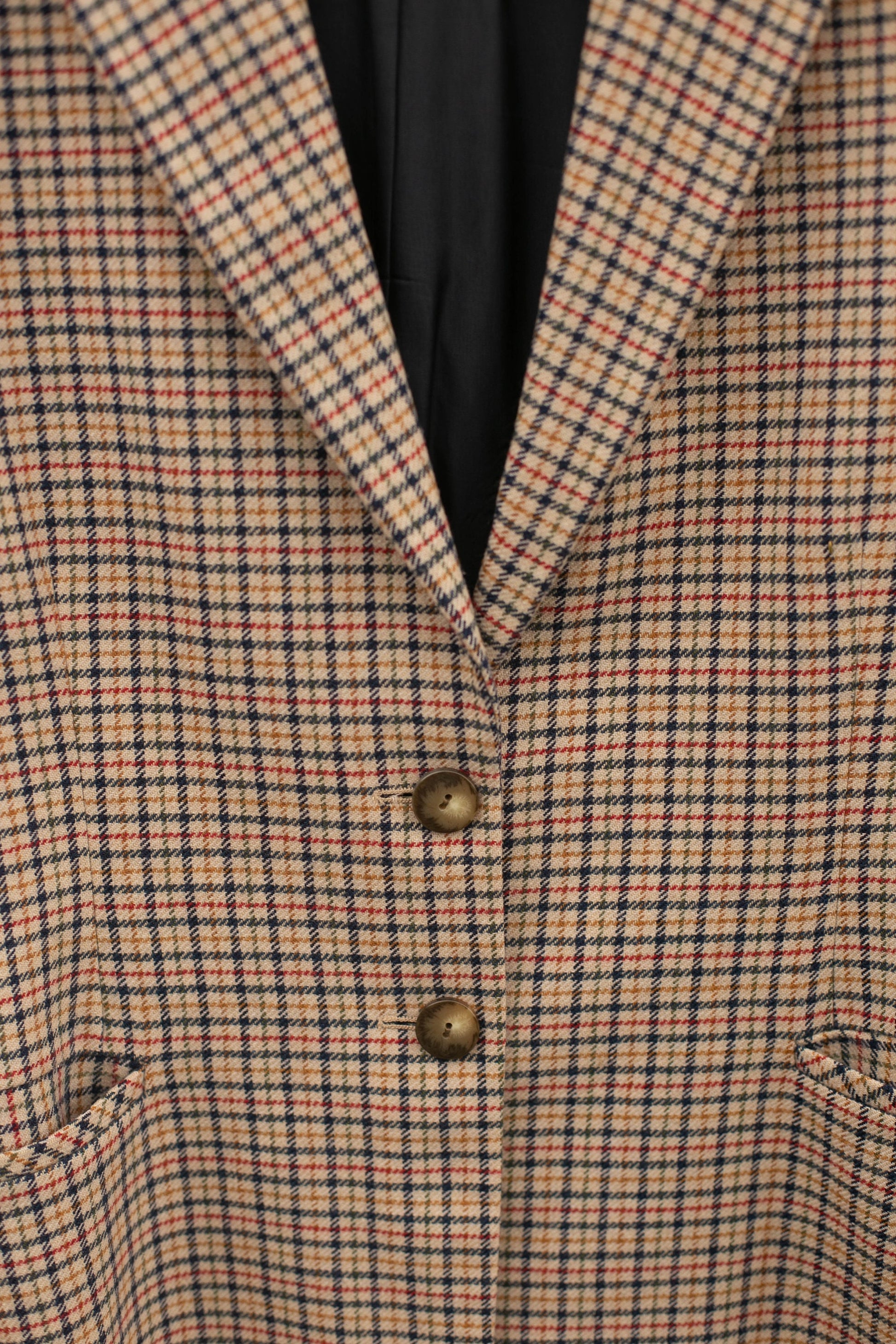Alba Fornari Classic Wool Blend Blazer, Light academia plaid blazer, Smart tartan woman coat, Autumn outerwear, Boxy fit oversized coat