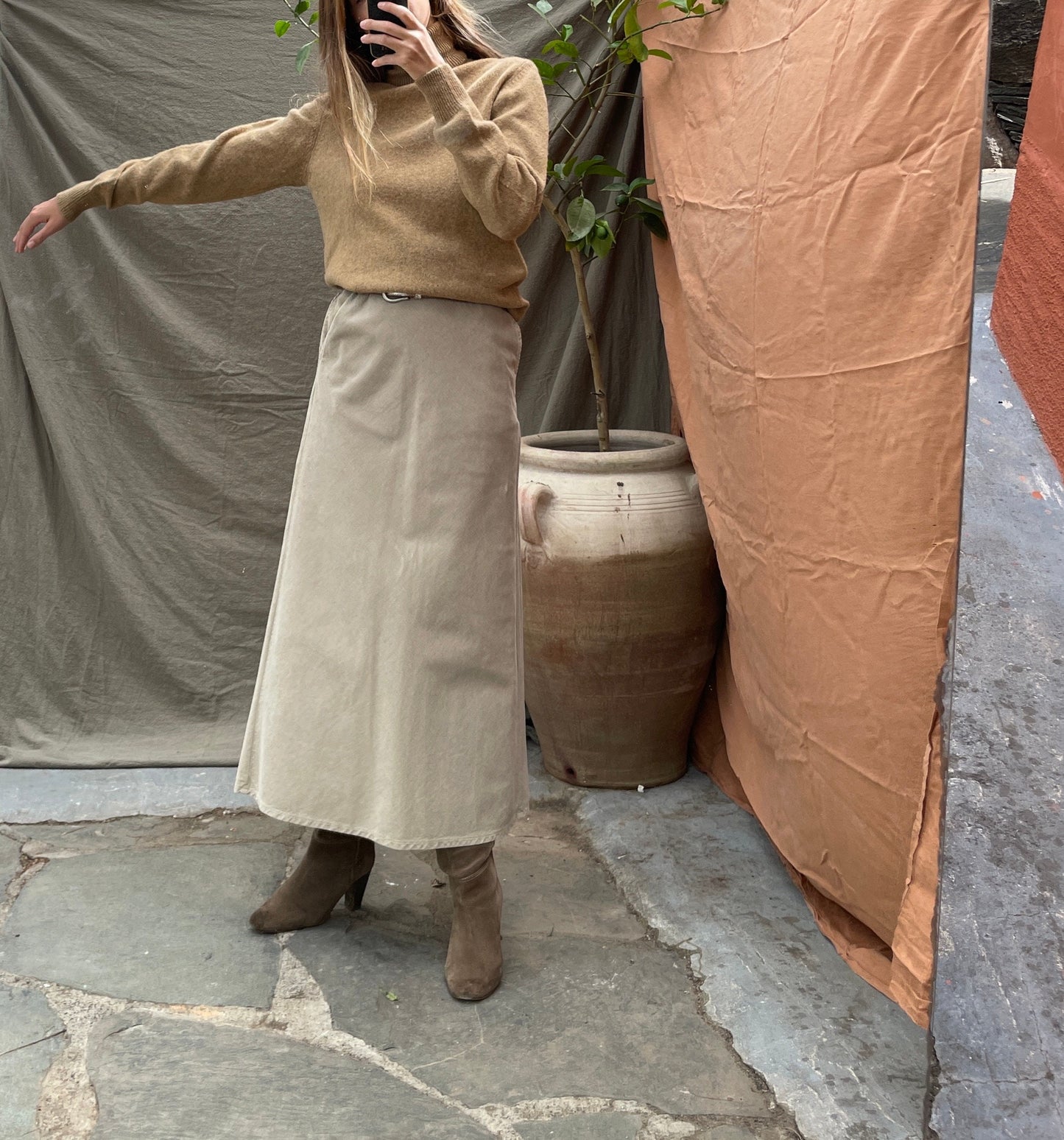 Light academia aesthetic jumper, Smart tan turtleneck jumper, Classic Wool Turtleneck Pullover in Tan