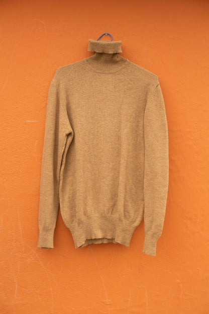 Classic Light Brown Wool Turtleneck Jumper — additional view 9