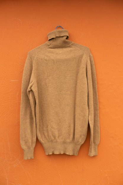 Classic Light Brown Wool Turtleneck Jumper — additional view 7