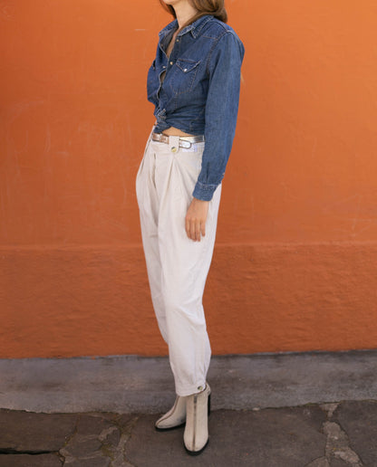 Vintage Fiorucci Dark Blue Denim Shirt — additional view 7