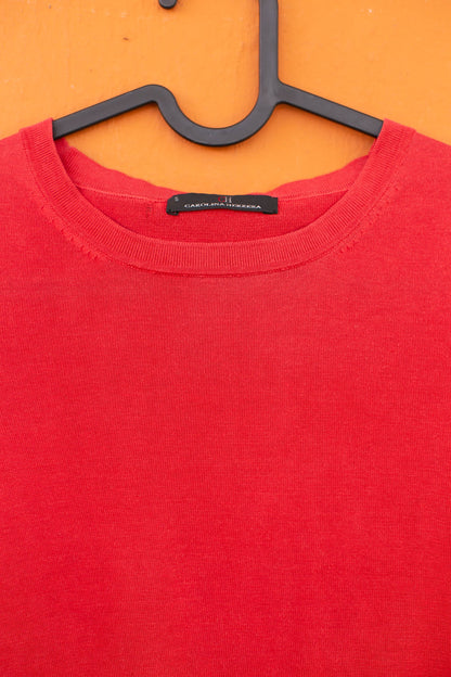 Vintage Carolina Herrera Red Short Sleeve T-Shirt