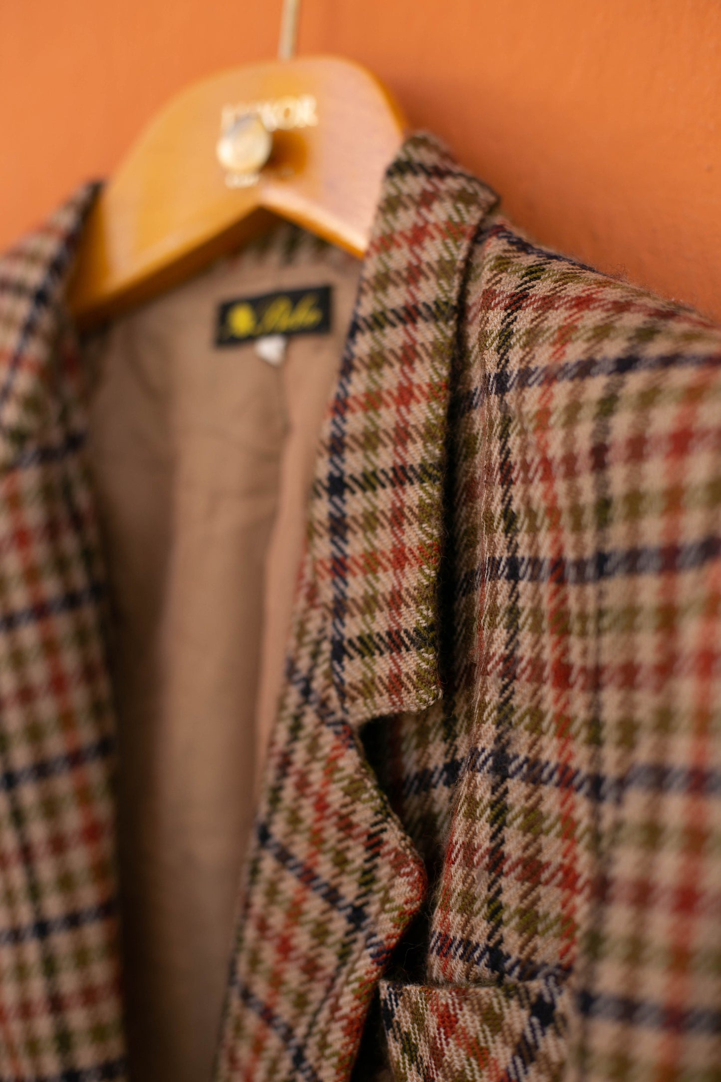 Vintage smart wool plaid women blazer, Shepherd check jacket, Light academia blazer, Retro women's clothing, Wool formal jacket,