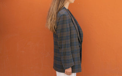 Plaid Virgin Wool Blazer Jacket — additional view 5
