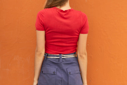 Vintage Carolina Herrera Red Short Sleeve T-Shirt