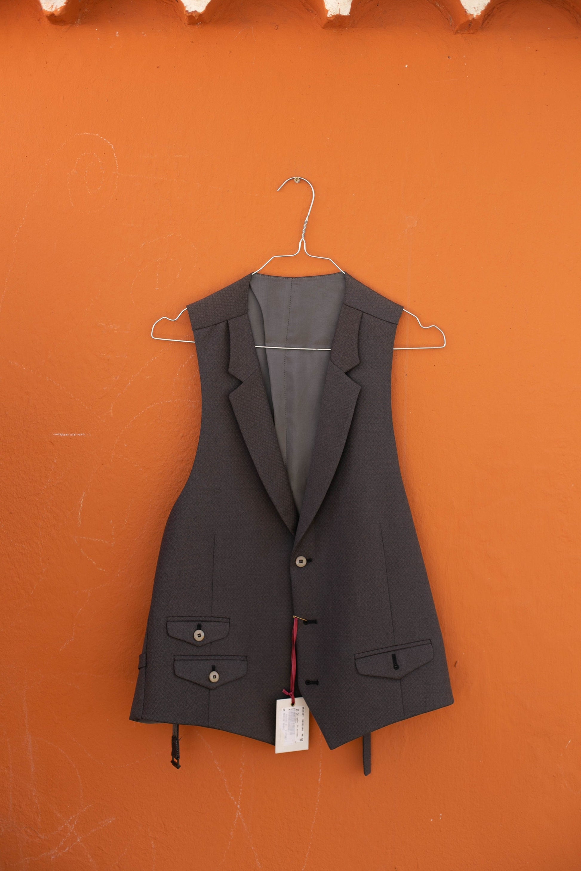 Vintage grey gilet, embroidered waistcoat, White original giler, Boho hippie festival wear, XL