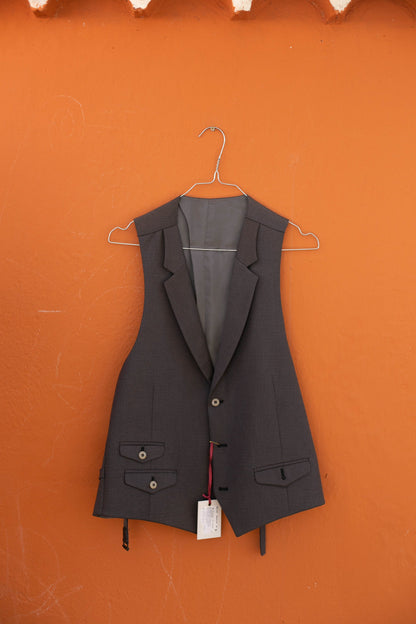 Vintage Grey Embroidered Gilet — additional view 8