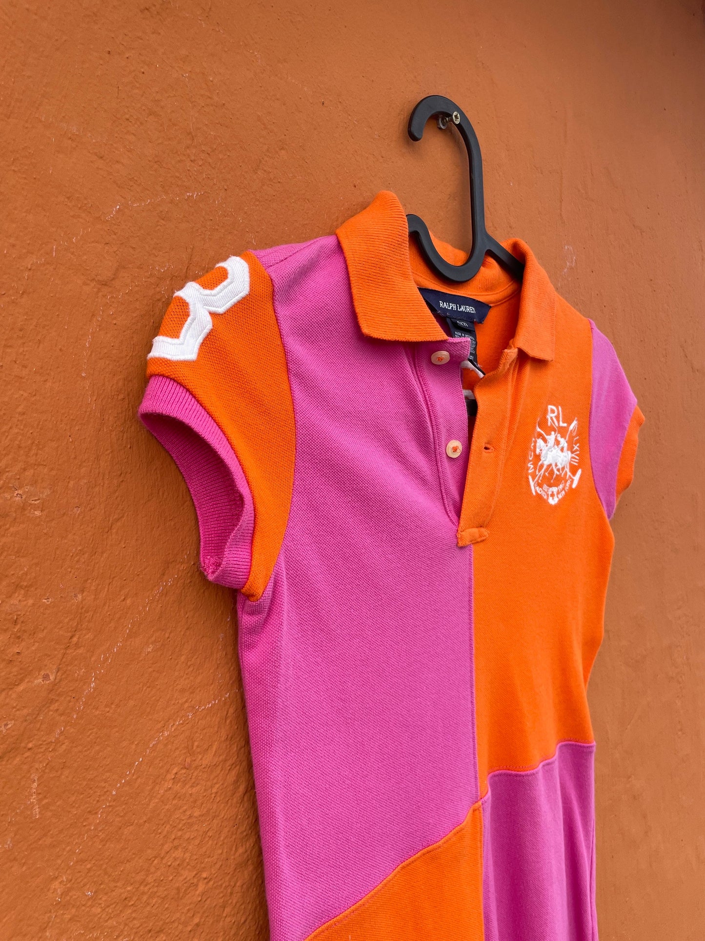 Ralph Lauren Pink Polo Dress for Kids — back view