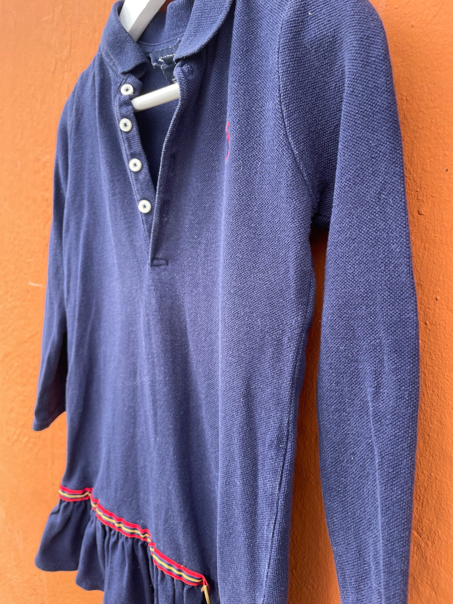 Ralph Lauren Navy Cotton Dress for Girls — additional view 5