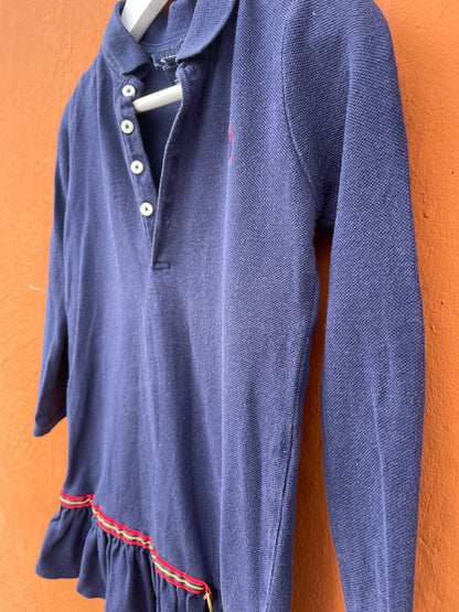 Ralph Lauren Navy Cotton Dress for Girls — additional view 5