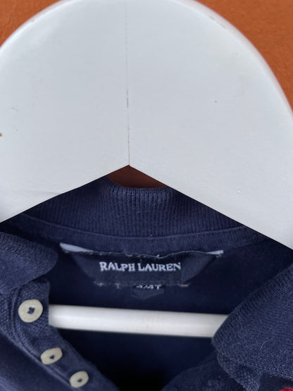 Ralph Lauren Navy Cotton Dress for Girls — additional view 6