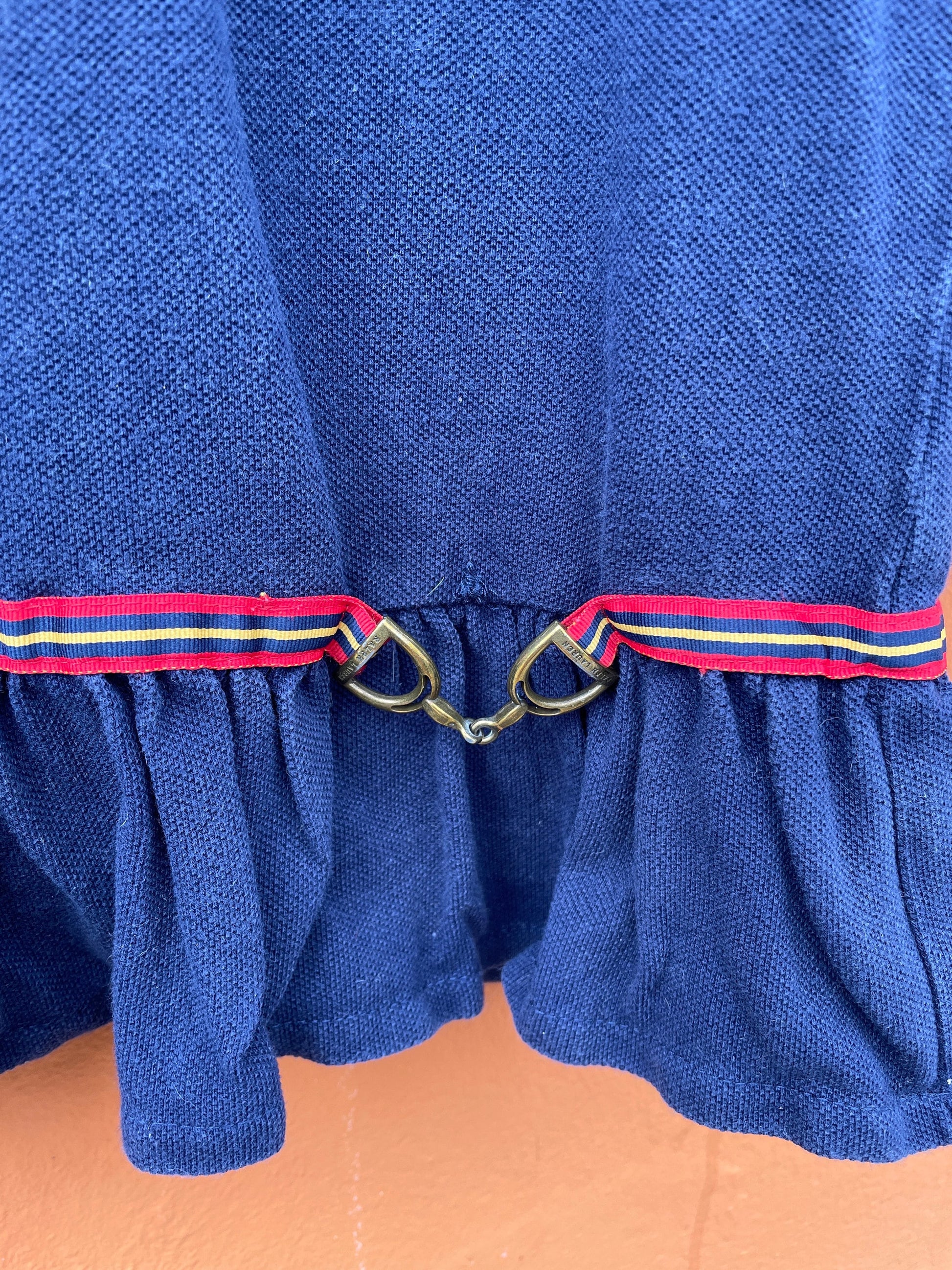 Ralph Lauren Navy Cotton Dress for Girls — additional view 9