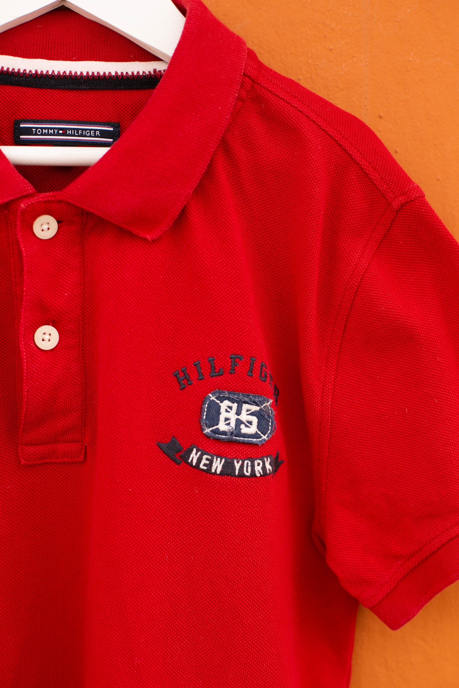 Tommy Hilfiger Kids' Red Polo Shirt — additional view 6