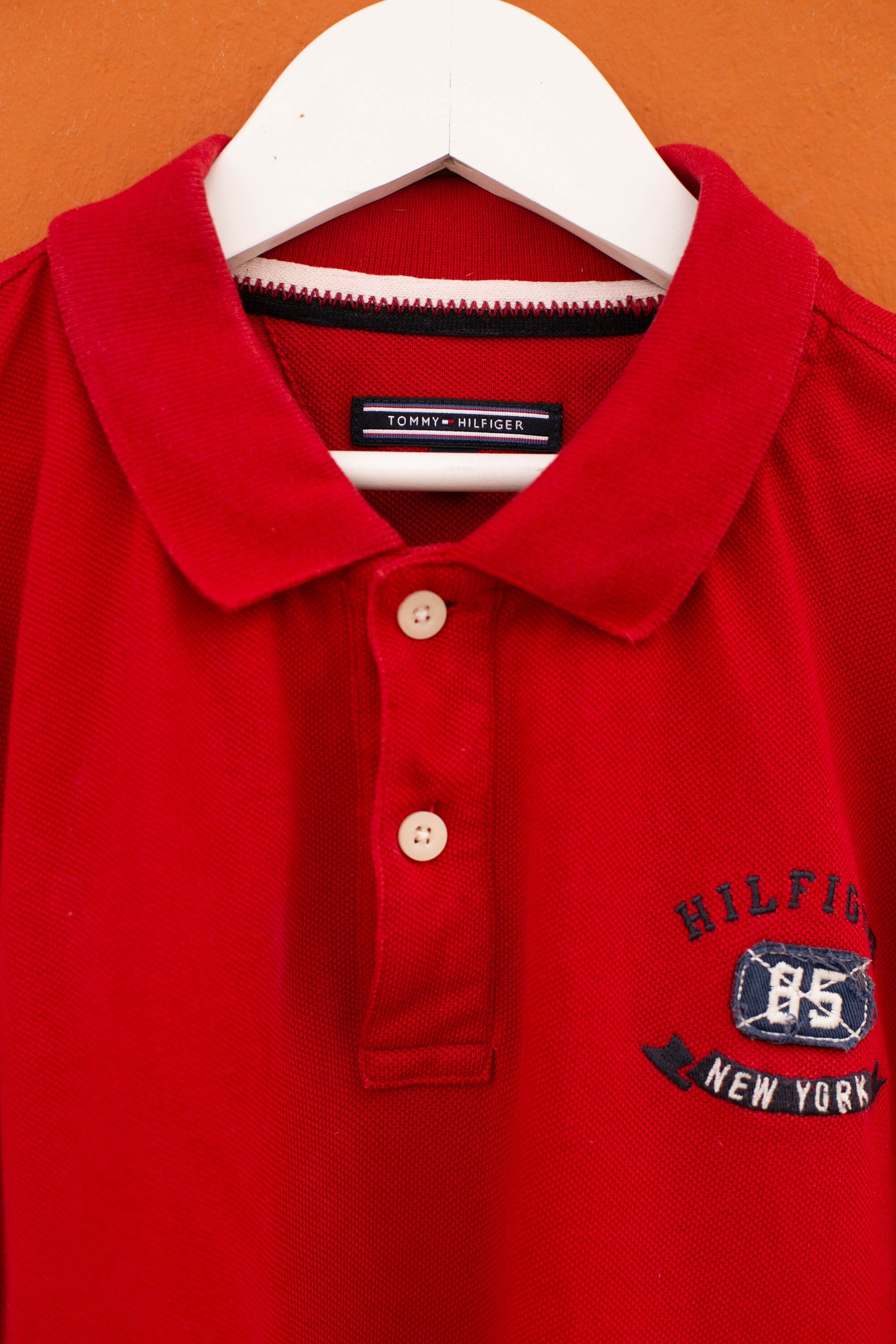Tommy Hilfiger Kids' Red Polo Shirt — additional view 8