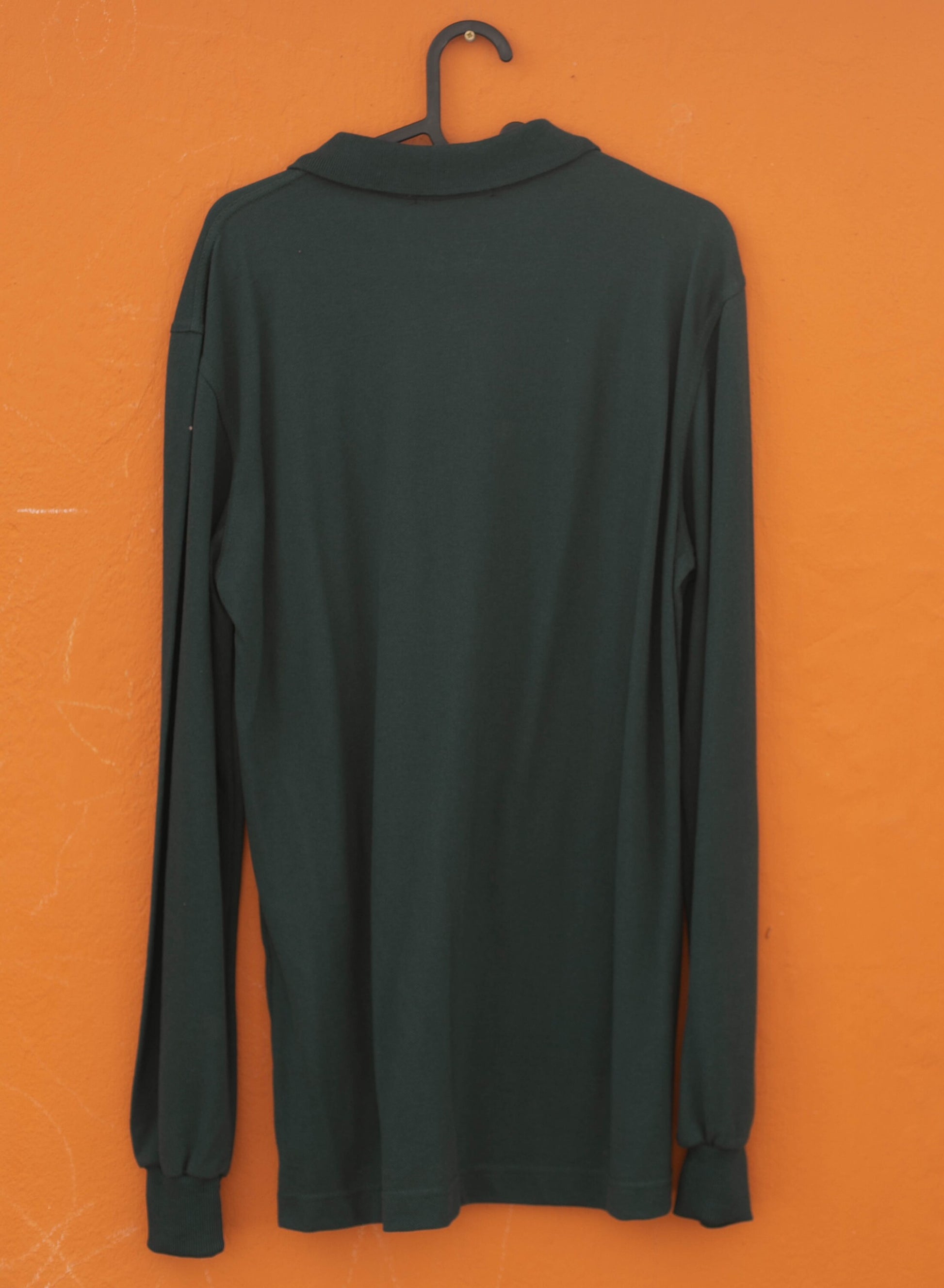 purificacion garcia dark green smart jumper, Long sleeved polo shirt, Unworn cotton t-shirt, Secondhand branded clothing, L