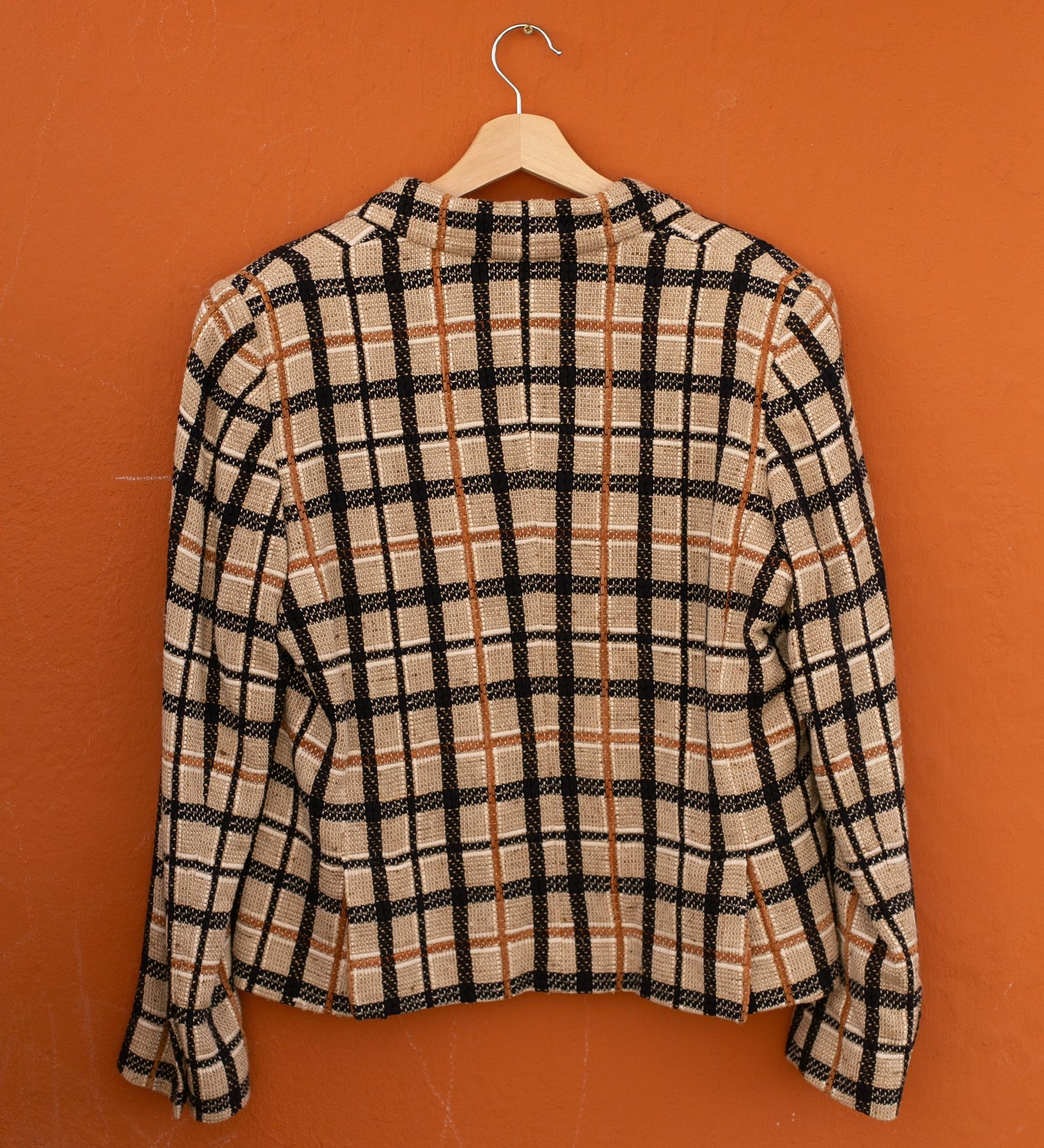 Vintage Daks London plaid blazer jacket, Feminine formal event wear, Classic design dark academia smart coat for women, British Minimalist