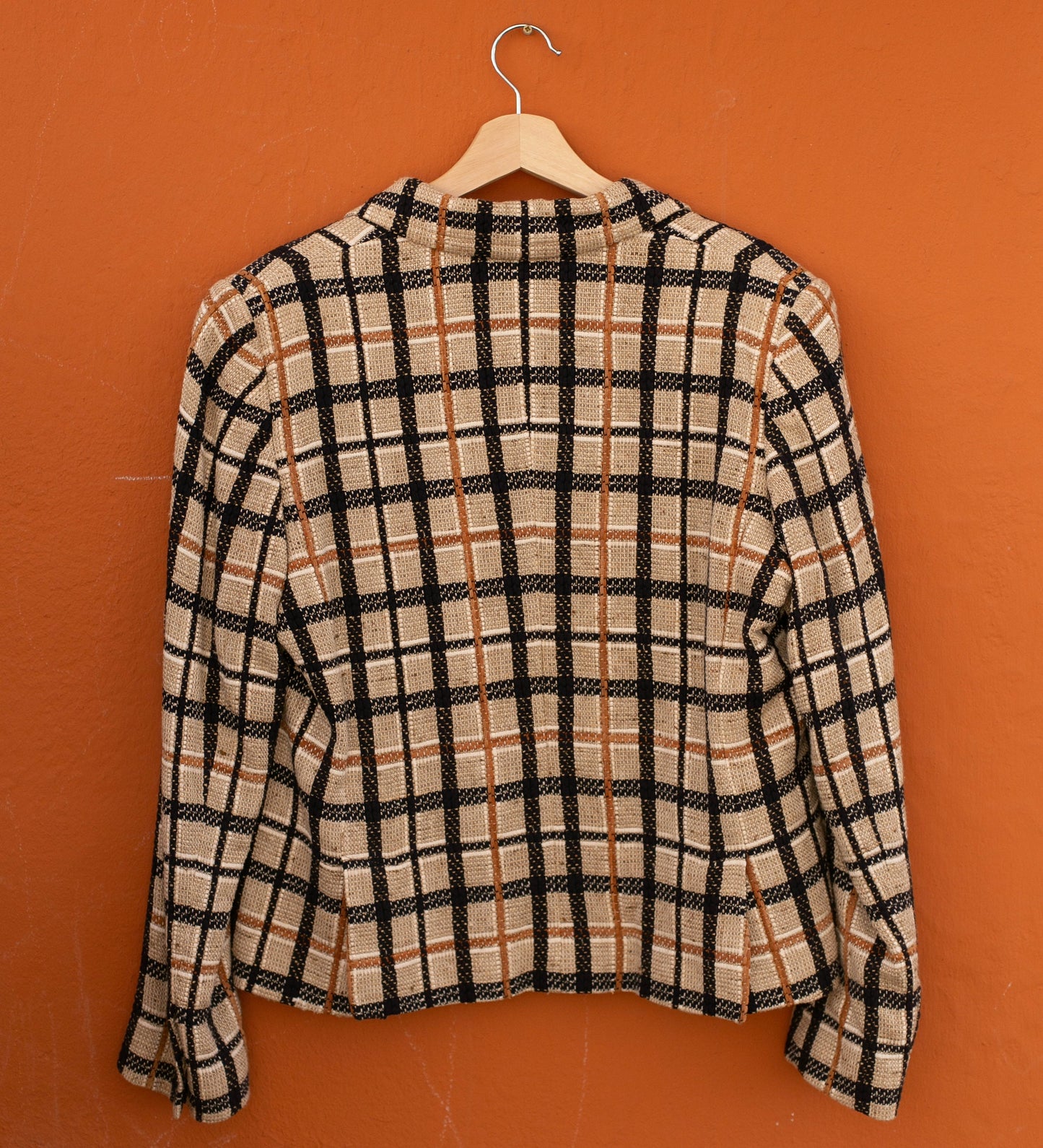 Vintage DAKS London Plaid Blazer | Academia Aesthetic Jacket | Designer Check Tweed Blazer | Size L - Structured Fit