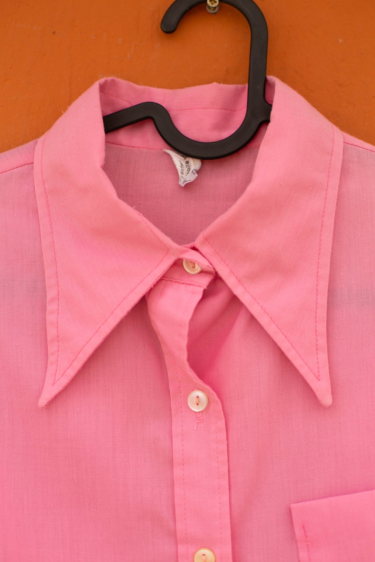 Vintage Bubblegum Pink Blouse - Feminine Button-Down - Casual Chic barbiecore outfit